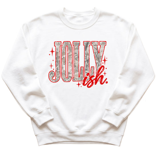 Jolly Ish camo Christmas sweatshirt for women, White