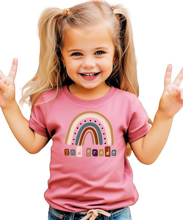 2nd Grade Rainbow First Day Back to School Youth Shirt