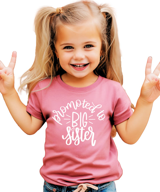 Olive Loves Apple Promoted to Big Sister Announcement T-Shirt
