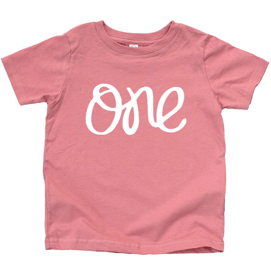 White on Mauve One first birthday shirt for baby girls - view 4