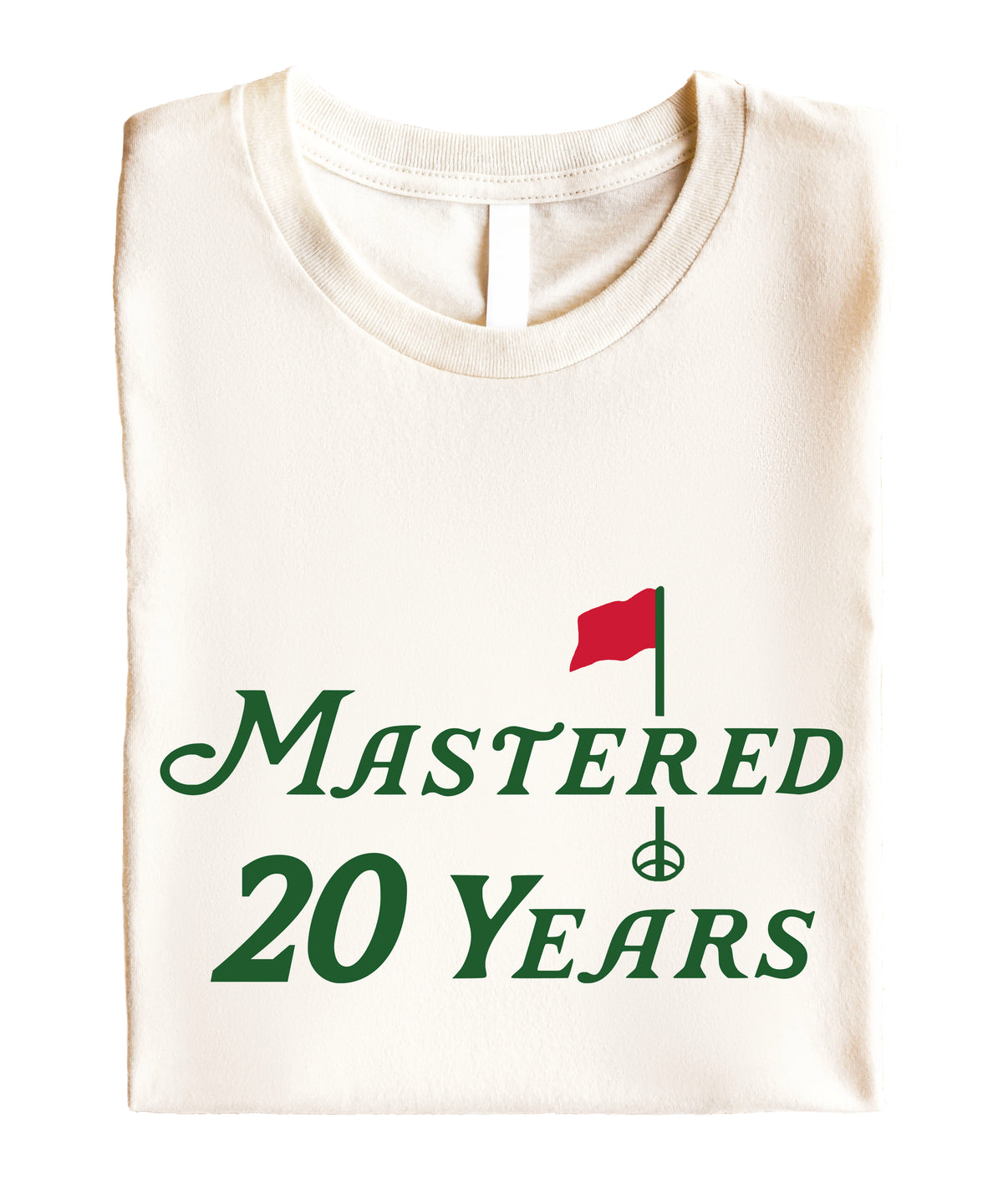 Mastered 20 Years golf 20th birthday shirt in Natural, view 5