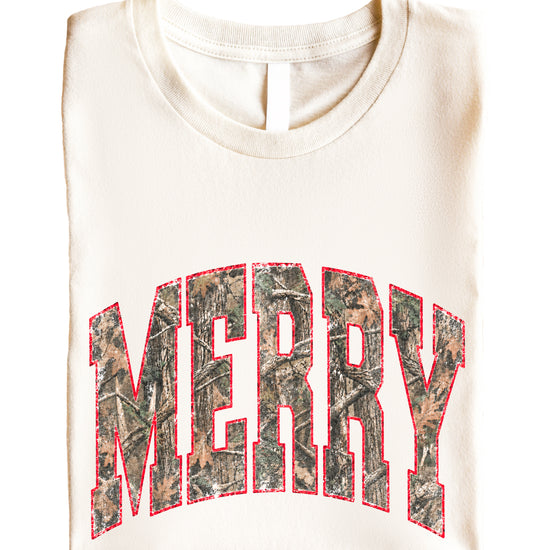 Merry Camo Christmas shirt Natural adult view 4
