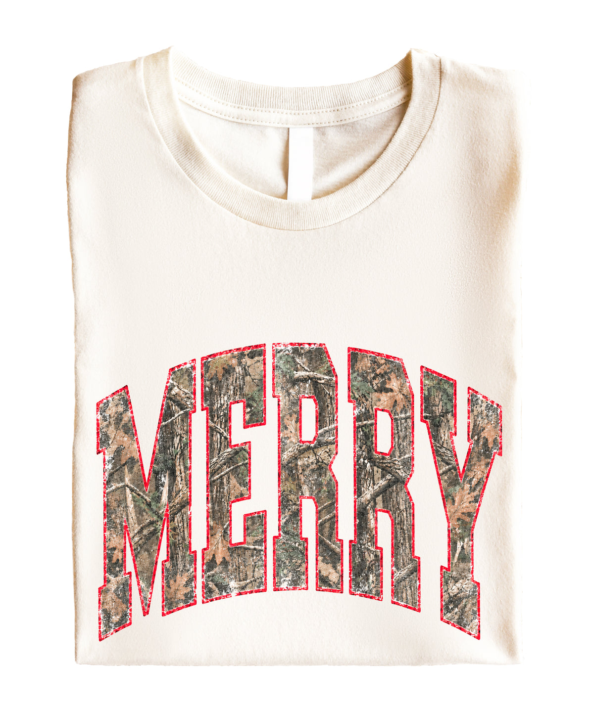 Merry Camo Christmas shirt Natural adult view 4