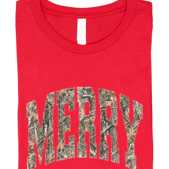 Merry Camo Christmas shirt Vintage Red adult view 4