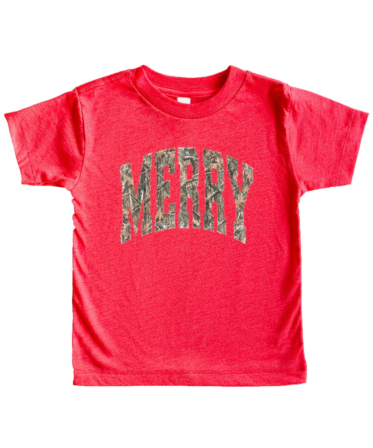 Merry Camo Christmas shirt Vintage Red kids view 1