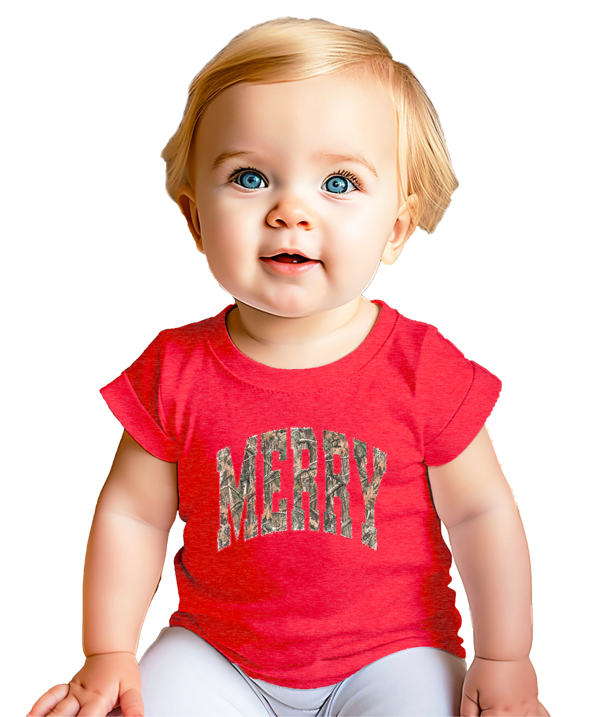 Merry Camo Christmas shirt Vintage Red kids view 4