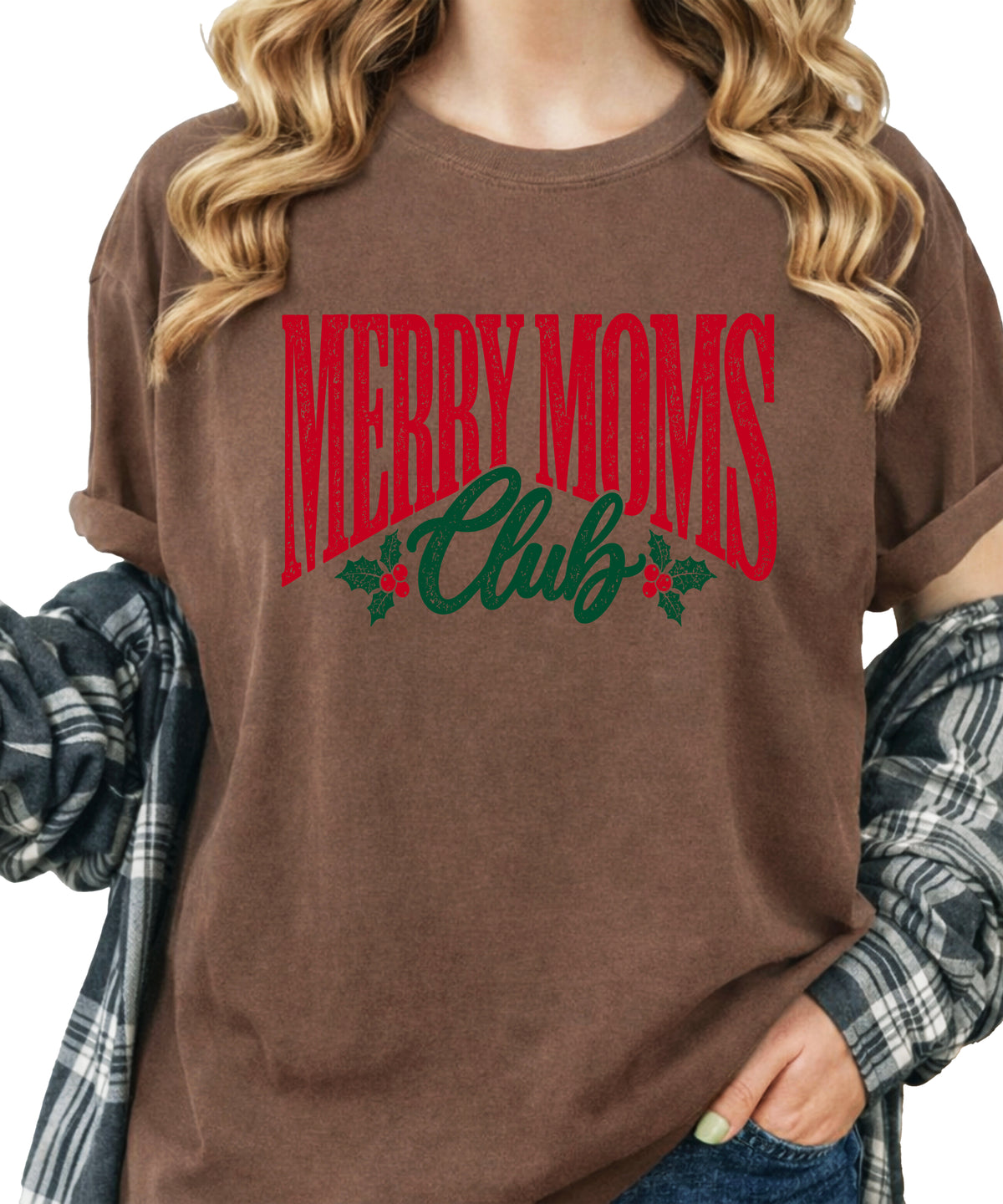 Merry Moms Club Christmas shirt Espresso
