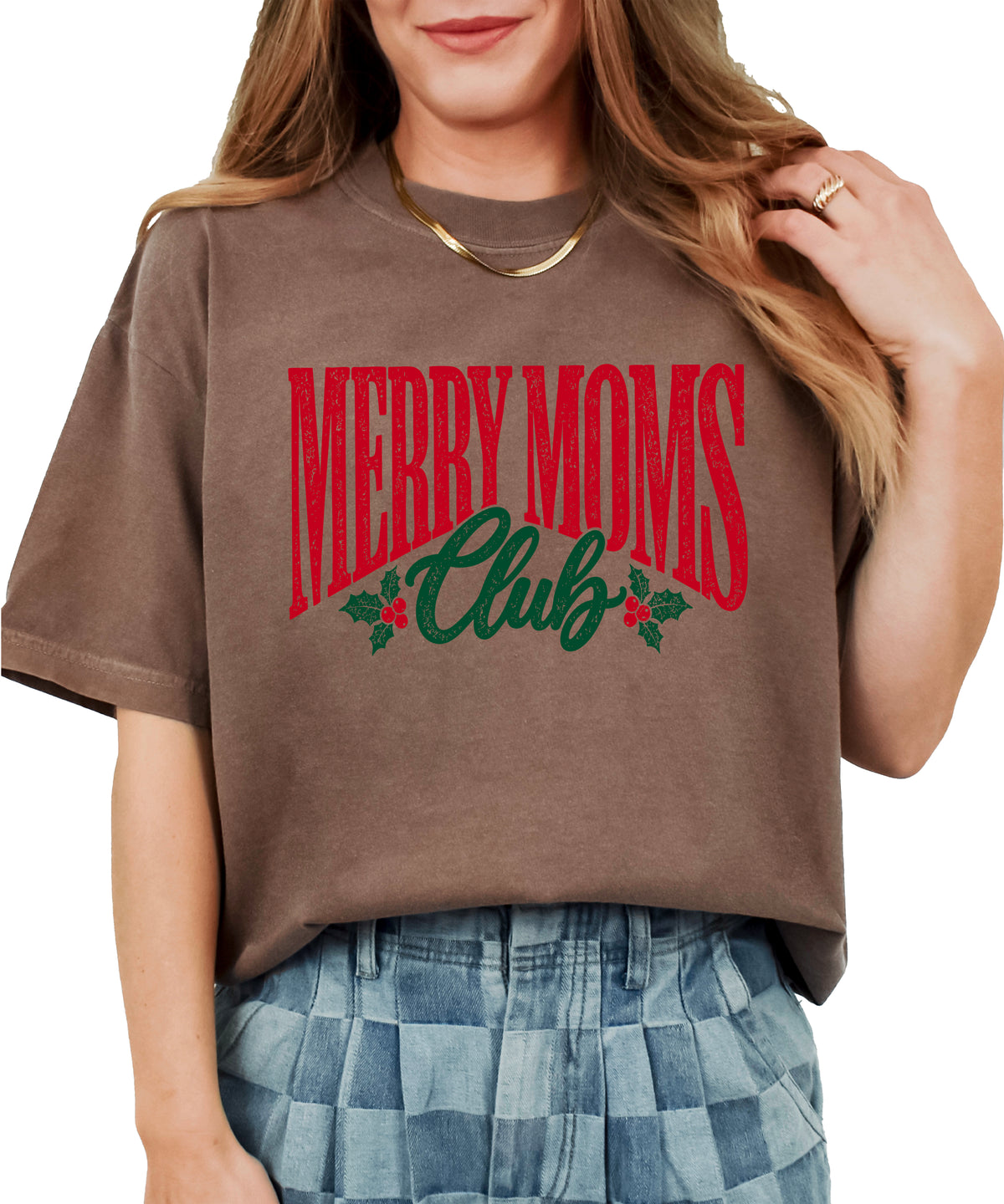 Merry Moms Club Christmas shirt Espresso