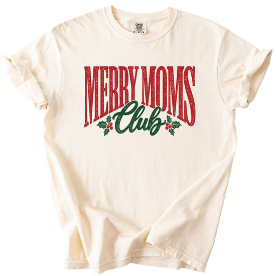 Merry Moms Club Christmas shirt Ivory