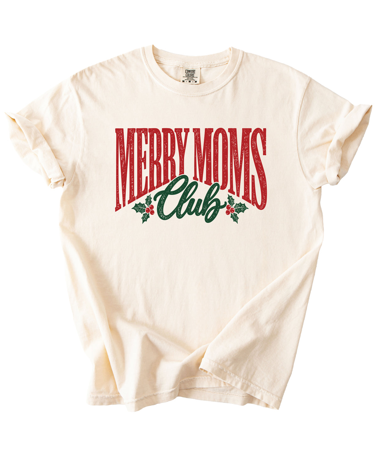 Merry Moms Club Christmas shirt Ivory