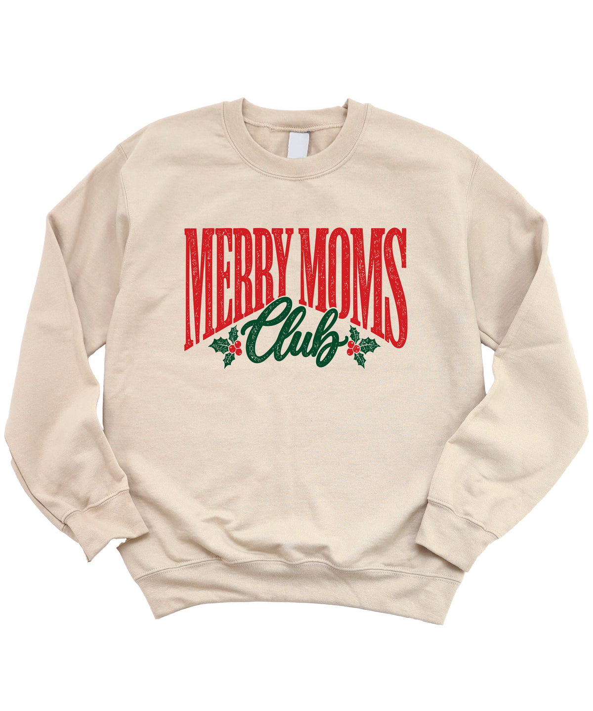 Merry Moms Club Christmas Sweatshirt for Women
