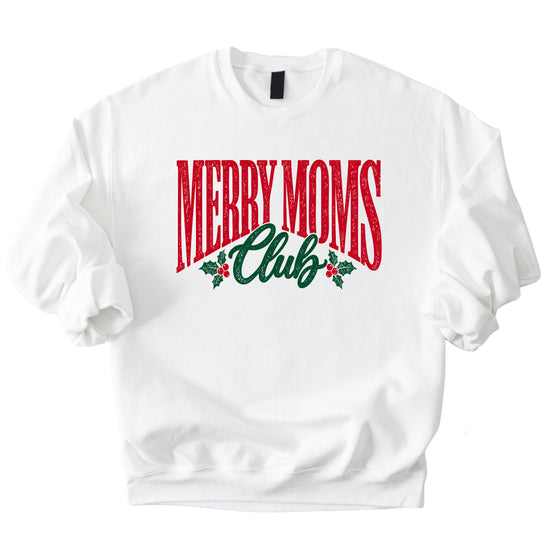 Merry Moms Club Christmas Sweatshirt for Women