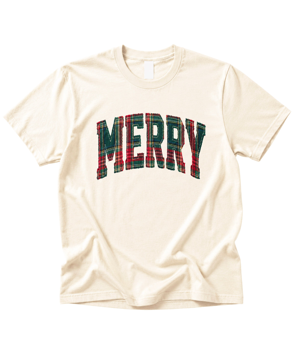 Merry plaid Christmas shirt, Natural, image 1