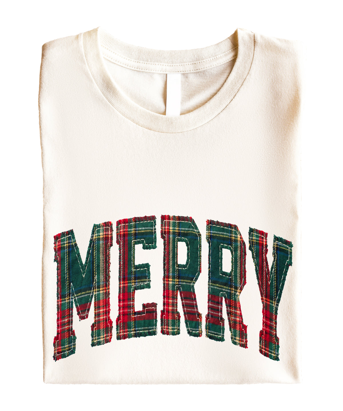 Merry plaid Christmas shirt, Natural, image 4
