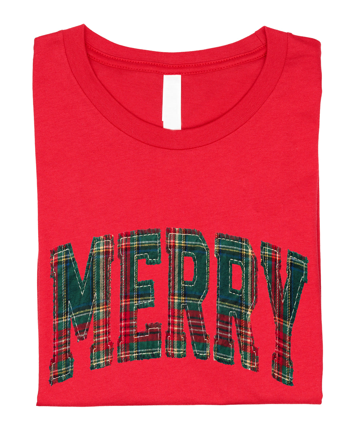 Merry plaid Christmas shirt, Vintage Red, image 4