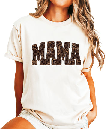 Mama and Mini Leopard Checkered Matching Shirts - Sold Separately