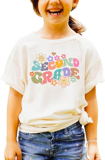 2nd Grade Groovy Daisy First Day of School T-Shirt