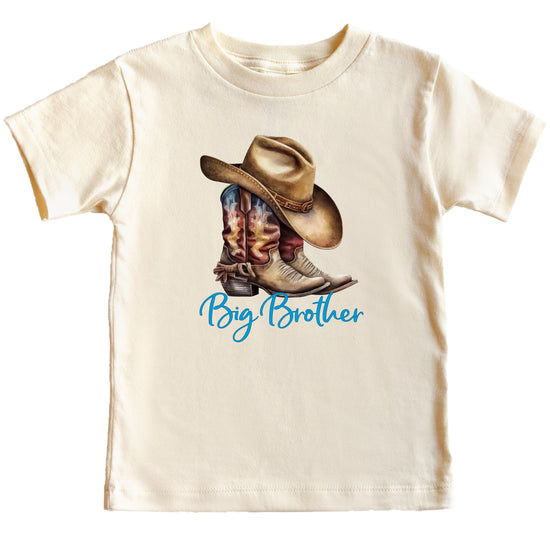 Big Brother Brown Boots Western sibling reveal tee - Natural view 3