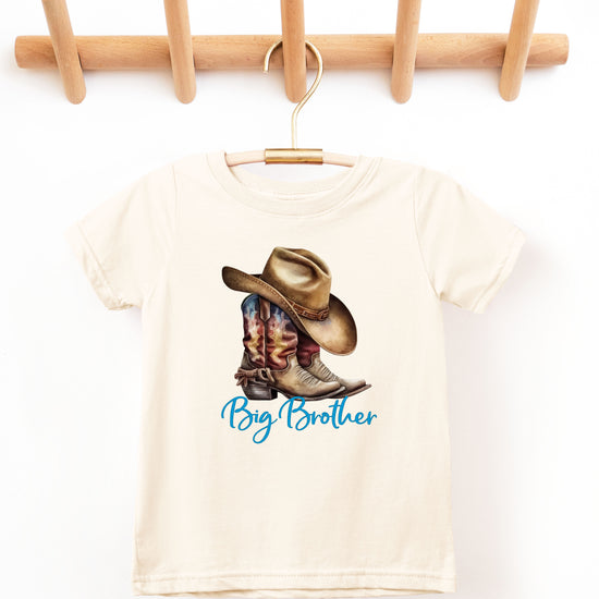 Big Brother Brown Boots Western sibling reveal tee - Natural view 6