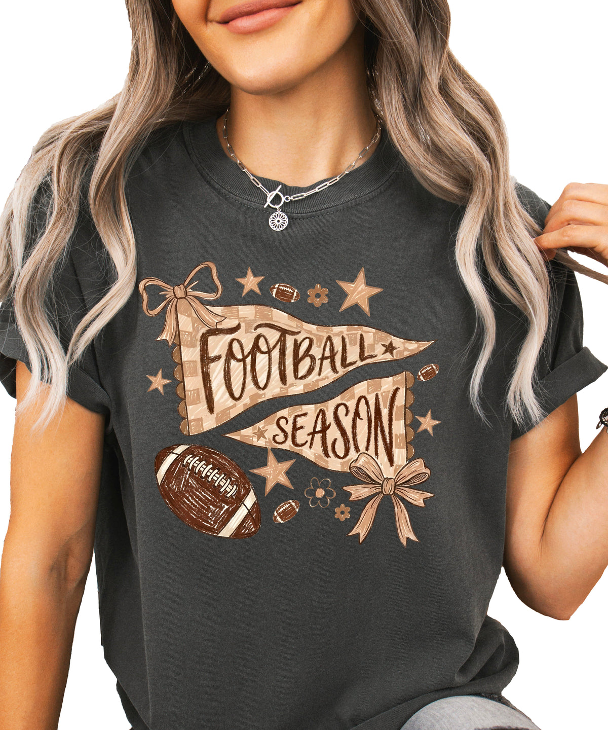 Olive Loves Apple Football Season game day tee - Pepper Shirt - view 2