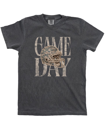 Pepper Shirt Game Day Camo Football Helmet Comfort Colors tee view 3 - Olive Loves Apple