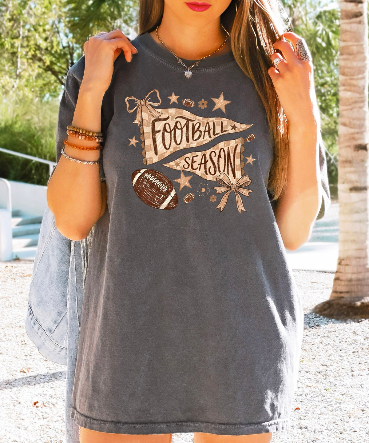Olive Loves Apple Football Season game day tee - Pepper Shirt - view 7