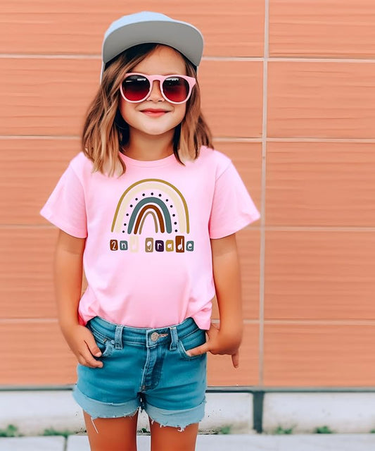 2nd Grade Rainbow First Day Back to School Youth Shirt