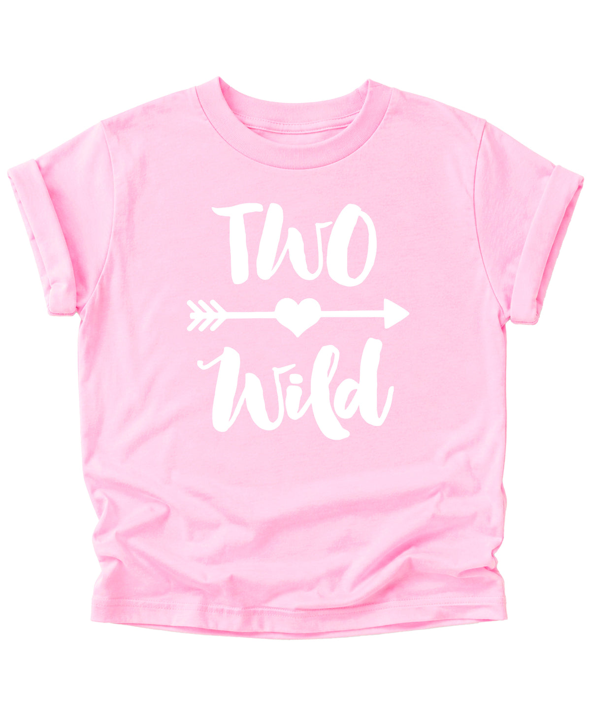 Two Wild 2nd birthday toddler girls shirt, white on pink, image 4