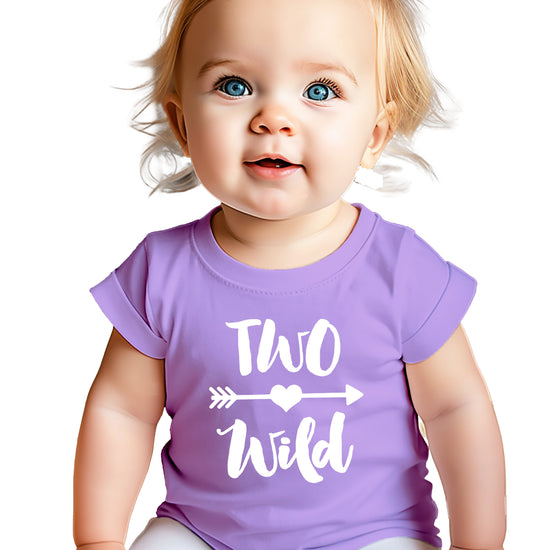 Two Wild 2nd birthday toddler girls shirt, purple, image 3