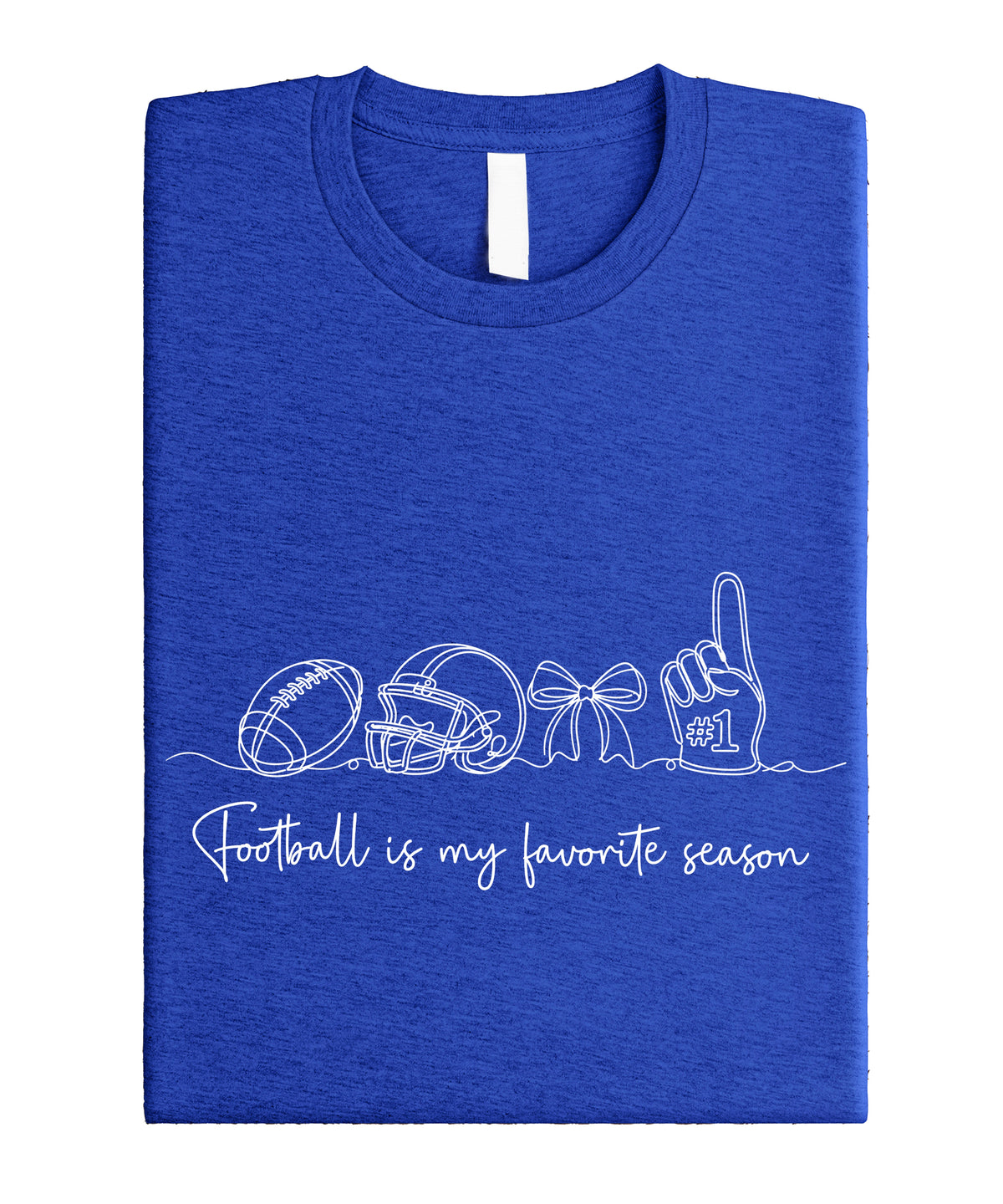 Football is My Favorite Season coquette bow game day tee, Vintage Royal Shirt, view 7