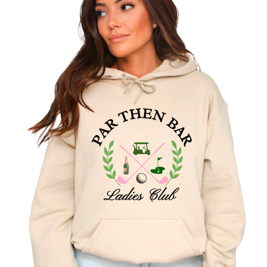 Par Then Bar Ladies Club Golf Hoodie for Women - Sand Hoodie - view 1