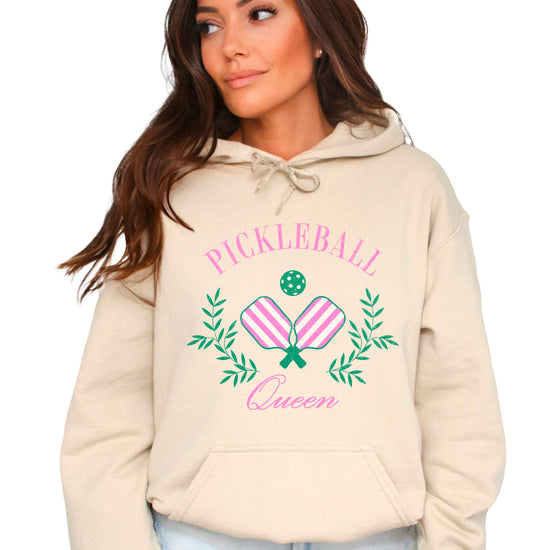 Pickleball Queen hoodie in Sand - view 1