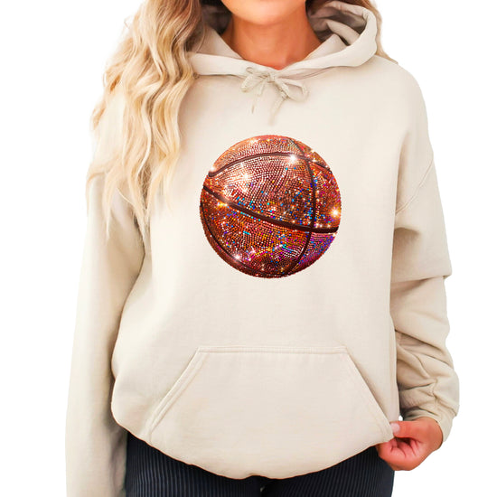 Glitter basketball hoodie in Sand - view 1