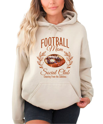 Football Mom Social Club hoodie in Sand - view 1