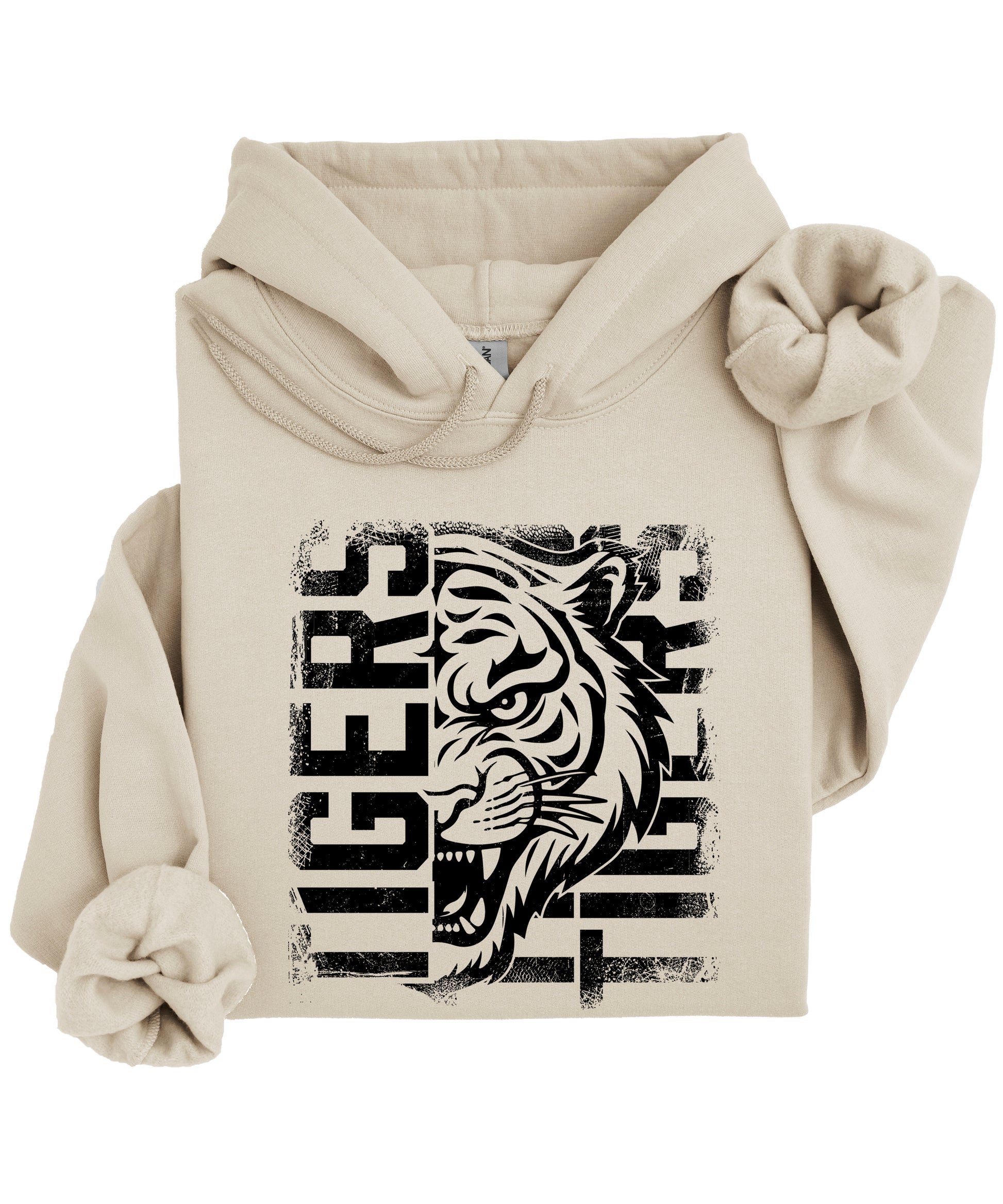 Tigers School Spirit Hoodie Sand view 1
