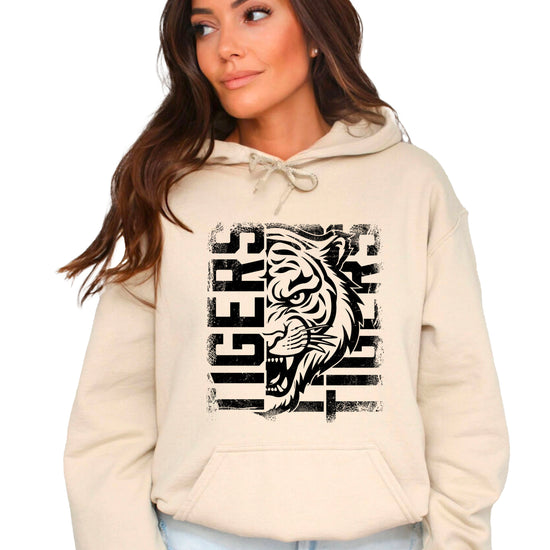 Tigers School Spirit Hoodie Sand view 2