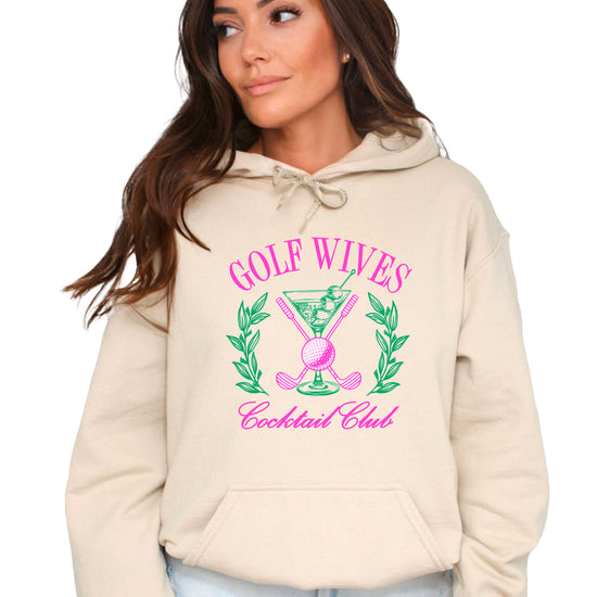 Golf Wives Cocktail Club hoodie for women - Sand view 2