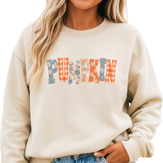 Pumpkin Patch Fall Sweatshirt Sand Sweatshirt view 2