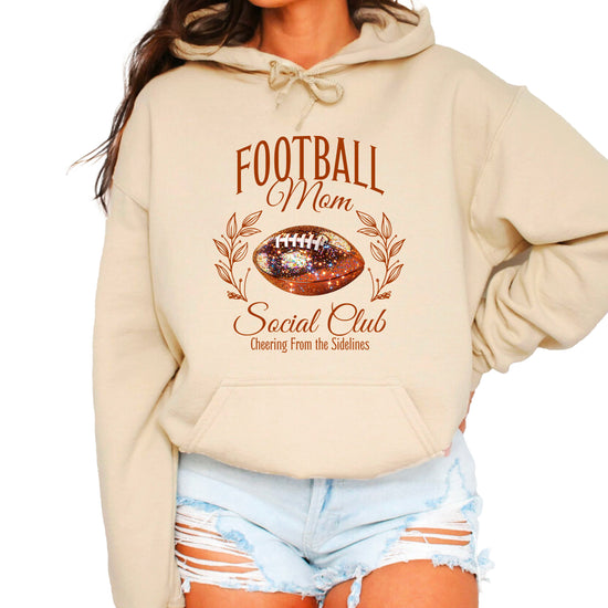 Football Mom Social Club hoodie in Sand - view 2