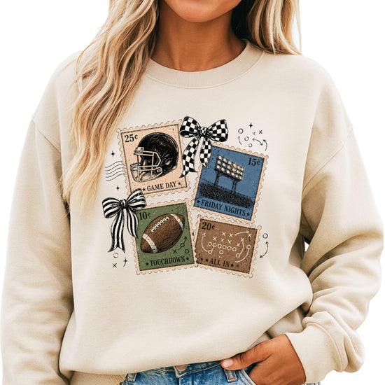 Vintage Football Sand crewneck sweatshirt, view 2