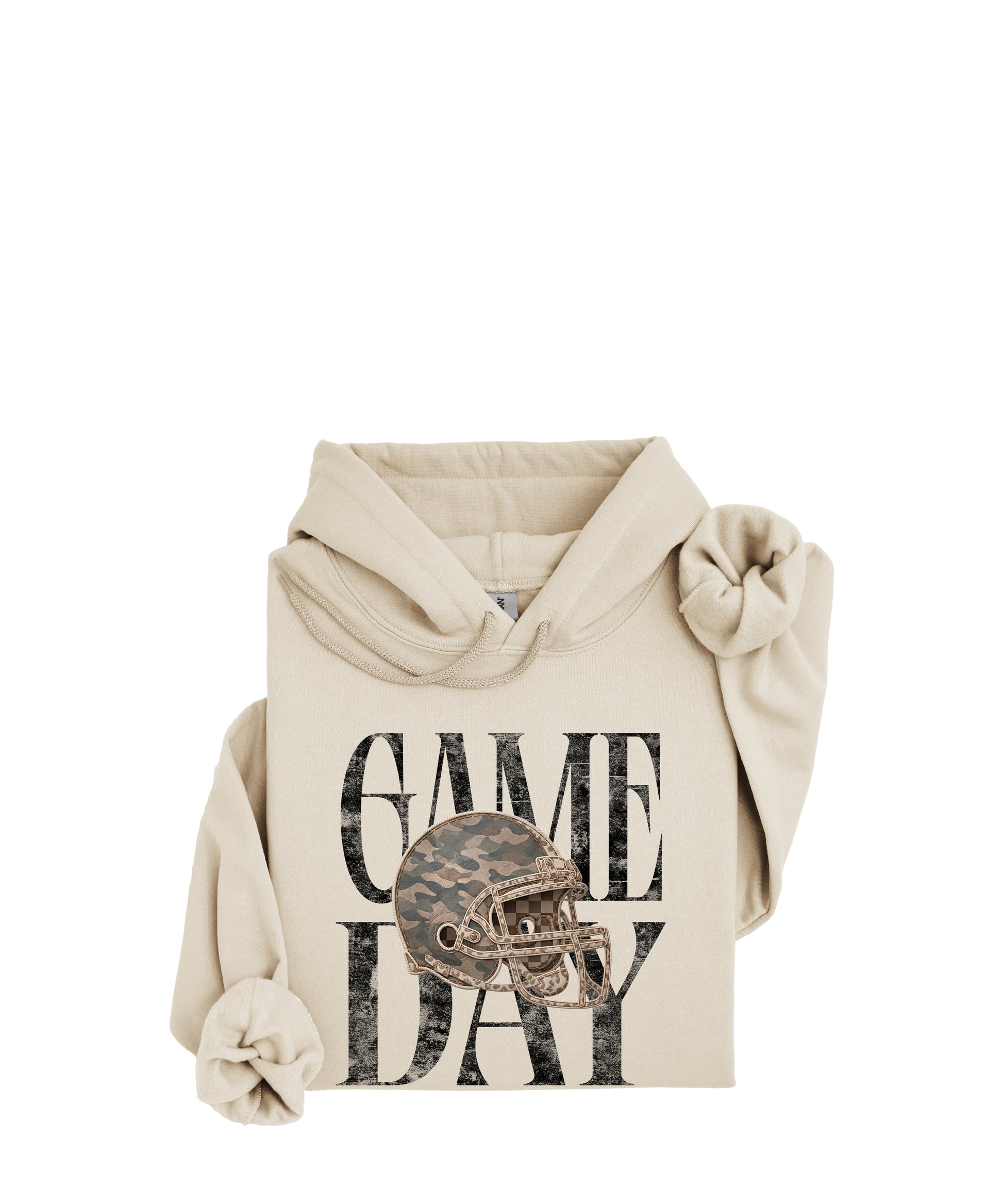 Game Day Camo football helmet hoodie in Sand - view 2