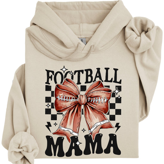 Football Mama Hoodie for Women – Sand view 3