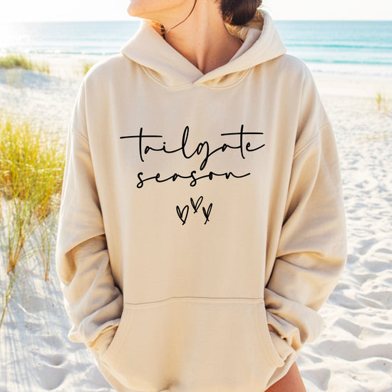 Tailgate Season hoodie Sand view 3