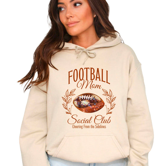 Football Mom Social Club hoodie in Sand - view 3