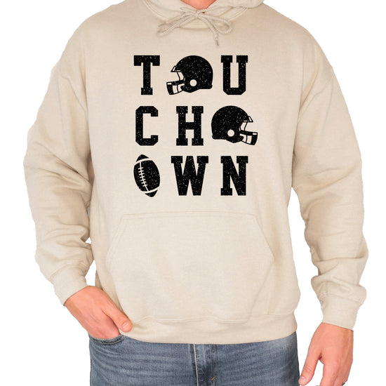 Touchdown football hoodie Sand view 3