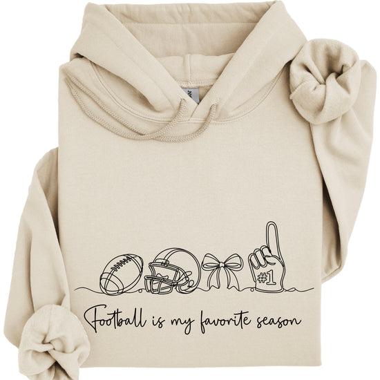Sand football game day hoodie for women, detail view