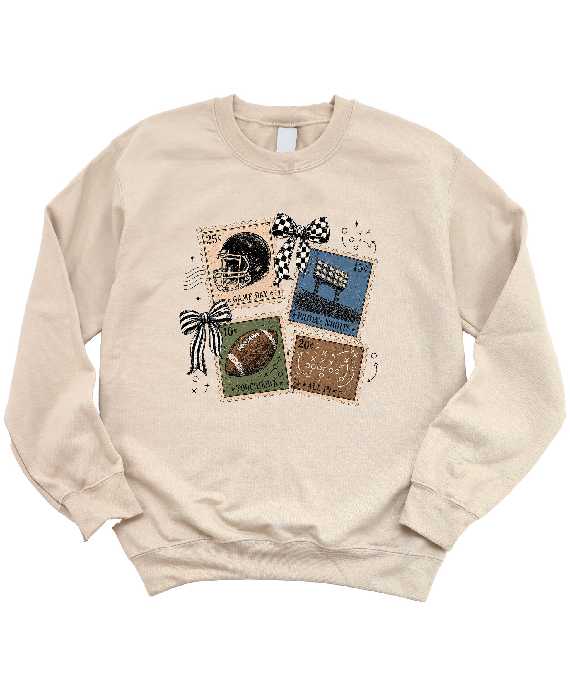 Vintage Football Sand crewneck sweatshirt, view 3