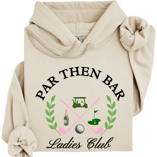 Par Then Bar Ladies Club Golf Hoodie for Women - Sand Hoodie - view 4