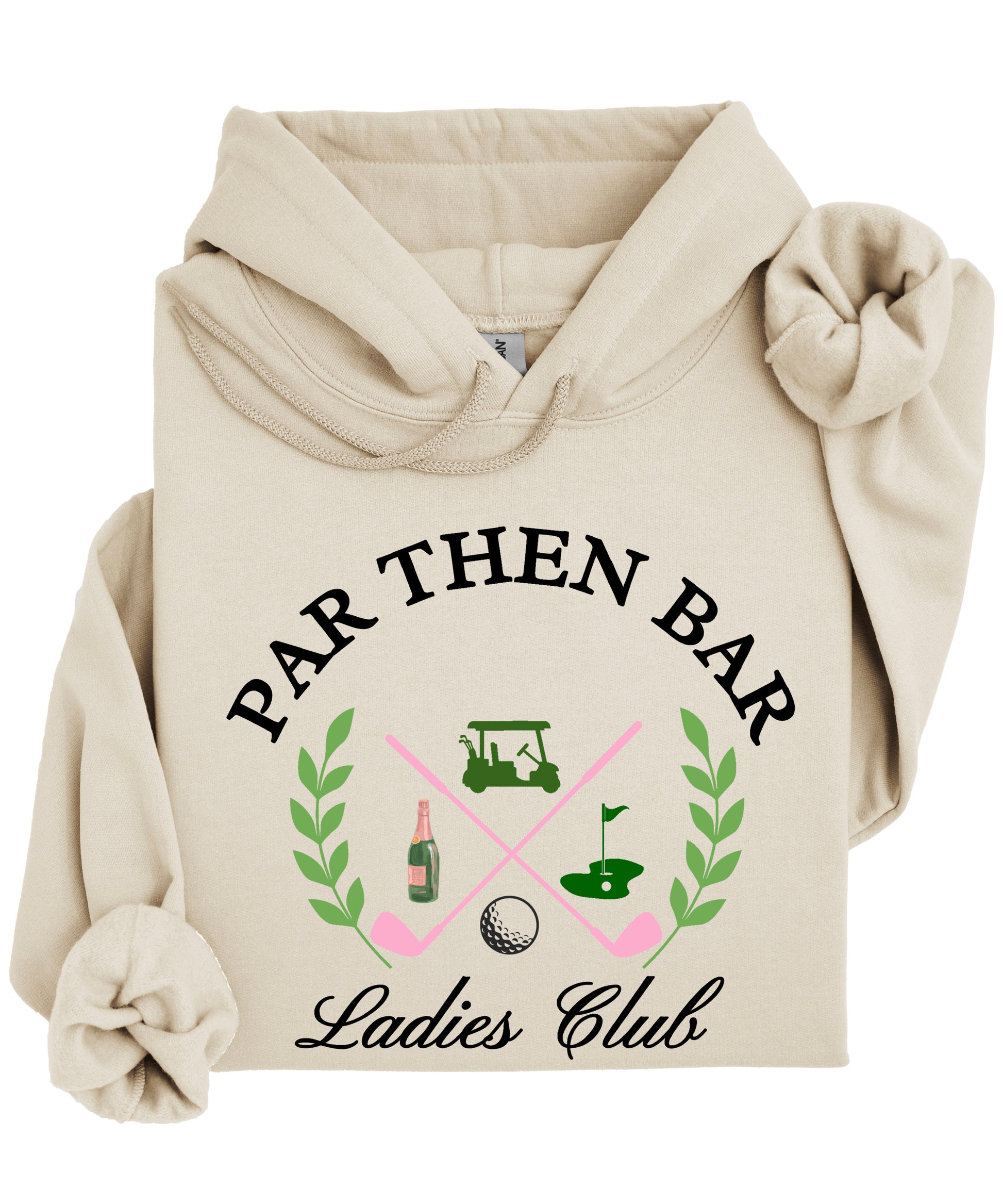 Par Then Bar Ladies Club Golf Hoodie for Women - Sand Hoodie - view 4