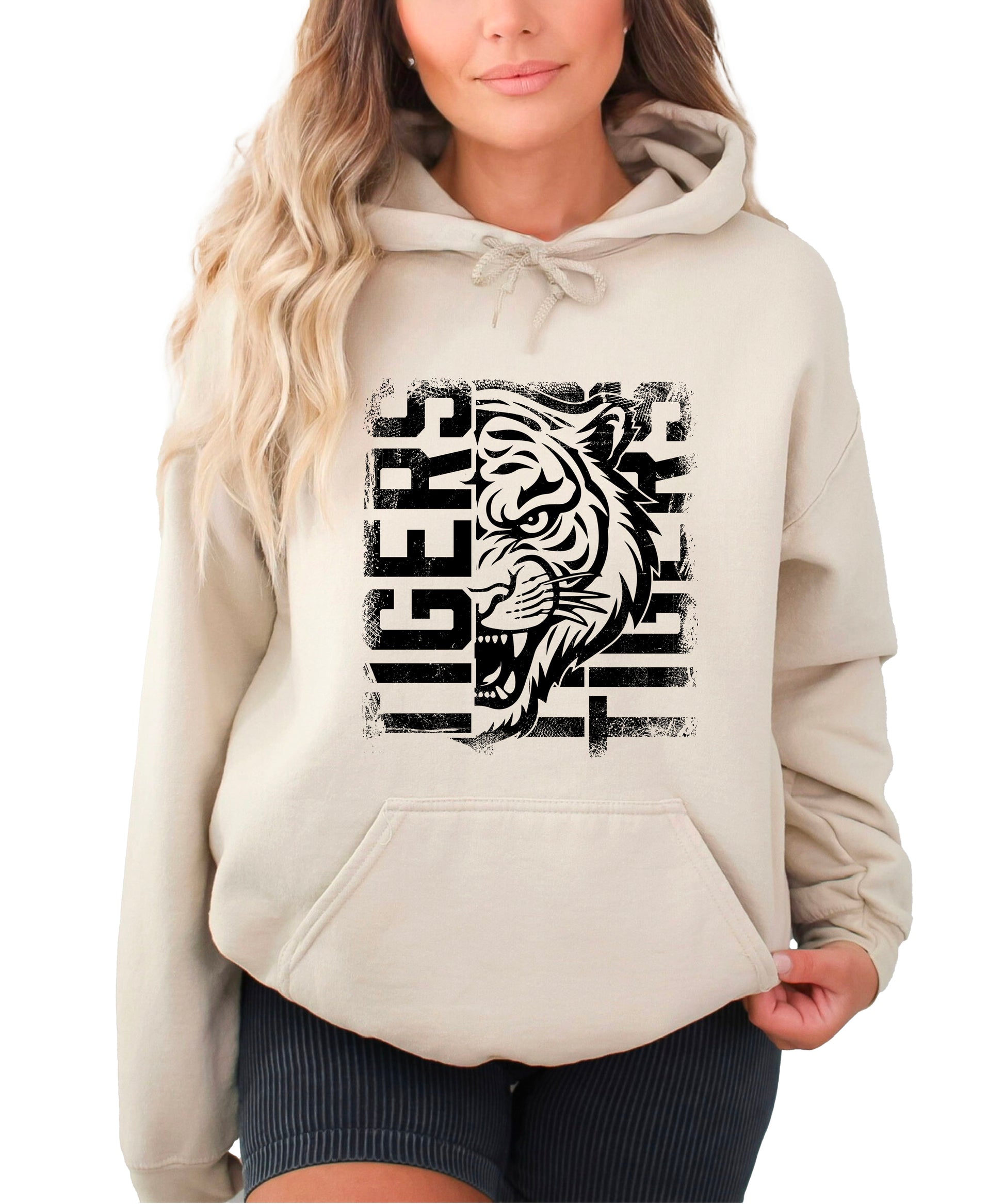 Tigers School Spirit Hoodie Sand view 4